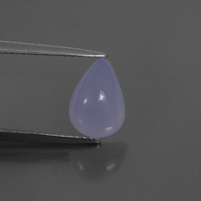 Calcedonio naturale blu da 2,35 ct, trasparente, trasparente/traslucido