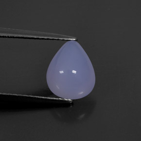 Calcedonio naturale blu da 2,43 ct, trasparente, trasparente/traslucido