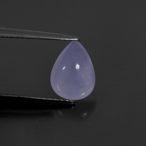 Calcedonio naturale blu da 1,62 ct, trasparente, trasparente/traslucido
