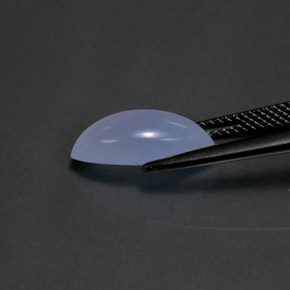 Calcedonio Blu Lavanda naturale da 3.31 ct, Trasparente, Trasparente/Traslucido