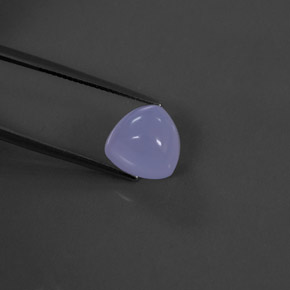 Calcedonio naturale blu da 6,77 ct, trasparente, trasparente/traslucido