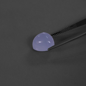 Calcedonio naturale blu da 6,77 ct, trasparente, trasparente/traslucido