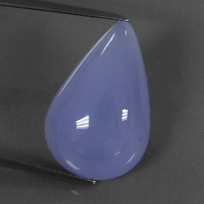 Calcedonio naturale blu da 23,58 ct, trasparente, trasparente/traslucido