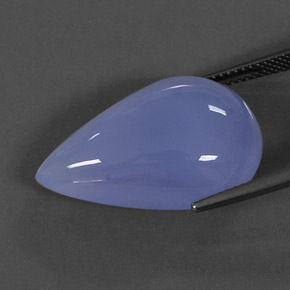 Calcedonio naturale blu da 23,58 ct, trasparente, trasparente/traslucido
