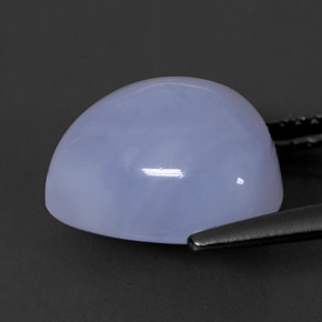 Calcedonio naturale blu da 6,67 ct, trasparente, trasparente/traslucido