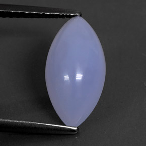 Calcedonio naturale blu da 2,95 ct, trasparente, trasparente/traslucido