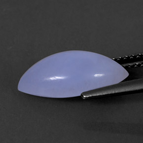 Calcedonio naturale blu da 2,95 ct, trasparente, trasparente/traslucido