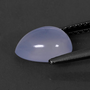 Calcedonio naturale blu da 1,74 ct, trasparente, trasparente/traslucido