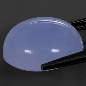 Calcedonio Blu Lavanda naturale da 15.62 ct, Trasparente, Trasparente/Traslucido