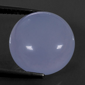 Calcedonio naturale blu da 8,58 ct, trasparente, trasparente/traslucido
