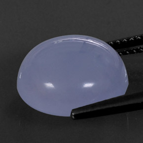 Calcedonio naturale blu da 8,58 ct, trasparente, trasparente/traslucido