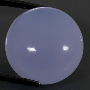 Calcedonio naturale blu da 17,75 ct, trasparente, trasparente/traslucido