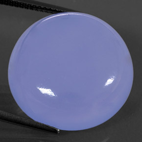 Calcedonio naturale blu da 25,46 ct, trasparente, trasparente/traslucido