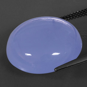 Calcedonio naturale blu da 25,46 ct, trasparente, trasparente/traslucido