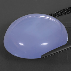 Calcedonio naturale blu da 28,93 ct, trasparente, trasparente/traslucido