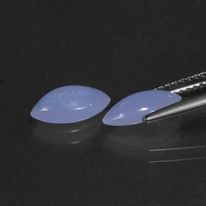 Gemme di Calcedonio Blu Lavanda naturale da  ct, Trasparente, Trasparente/Traslucido