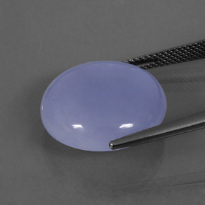 Calcedonio naturale blu da 16,85 ct, trasparente, trasparente/traslucido