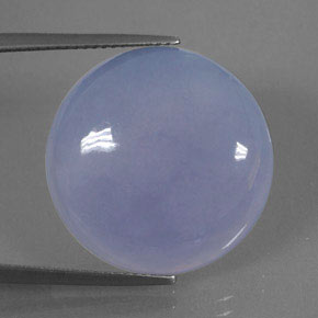 Calcedonio naturale blu da 18,82 ct, trasparente, trasparente/traslucido