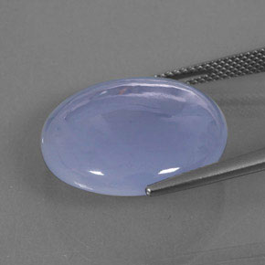 Calcedonio naturale blu da 18,82 ct, trasparente, trasparente/traslucido