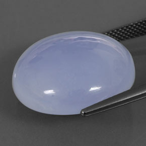 Calcedonio naturale blu da 28,22 ct, trasparente, trasparente/traslucido