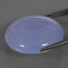 Calcedonio naturale blu da 38,66 ct, trasparente, trasparente/traslucido