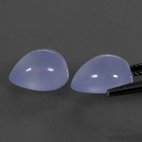 Gemme di Calcedonio Blu Lavanda naturale da  ct, Trasparente, Trasparente/Traslucido