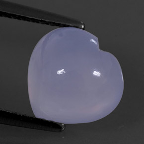 Calcedonio naturale blu da 2,45 ct, trasparente, trasparente/traslucido