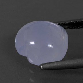 Calcedonio naturale blu da 2,45 ct, trasparente, trasparente/traslucido