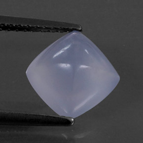 Calcedonio naturale blu da 2,35 ct, trasparente, trasparente/traslucido