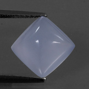 Calcedonio naturale blu da 3,17 ct, trasparente, trasparente/traslucido