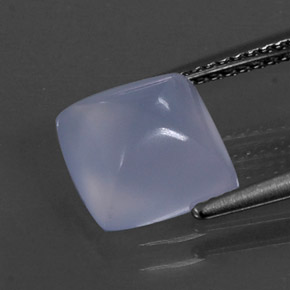 Calcedonio naturale blu da 3,17 ct, trasparente, trasparente/traslucido