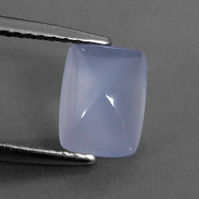 Calcedonio Blu Lavanda naturale da 1.17 ct, Taglio a cuscino, Trasparente