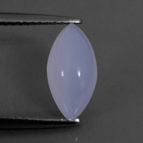 Calcedonio naturale blu da 1,66 ct, trasparente, trasparente/traslucido