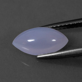 Calcedonio naturale blu da 1,66 ct, trasparente, trasparente/traslucido