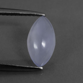 Calcedonio naturale blu da 1,12 ct, marchesa, trasparente