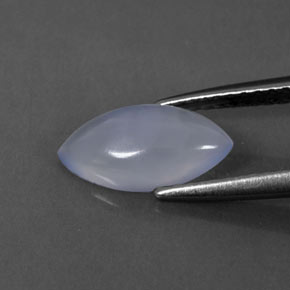 Calcedonio naturale blu da 1,12 ct, marchesa, trasparente