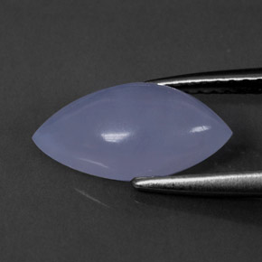 Calcedonio naturale blu da 1,76 ct, marchesa, trasparente
