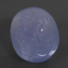Calcedonio naturale blu da 27,59 ct, trasparente, trasparente/traslucido