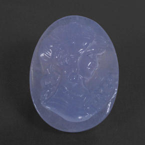 Calcedonio naturale blu da 24,86 ct, trasparente, trasparente/traslucido