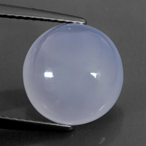 Calcedonio naturale blu da 4,43 ct, trasparente, trasparente/traslucido