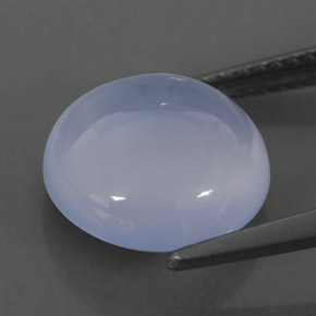 Calcedonio naturale blu da 4,43 ct, trasparente, trasparente/traslucido