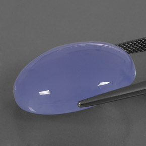 Calcedonio blu lavanda naturale da 27,46 ct, trasparente, trasparente/traslucido