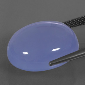 Calcedonio blu lavanda naturale da 31,42 ct, trasparente, trasparente/traslucido