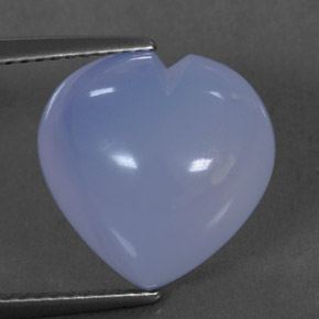 Calcedonio naturale blu da 8,10 ct, trasparente, trasparente/traslucido