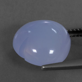 Calcedonio naturale blu da 8,10 ct, trasparente, trasparente/traslucido