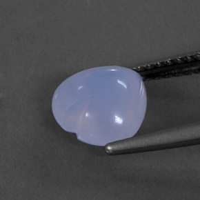 Calcedonio naturale blu da 1,66 ct, trasparente, trasparente/traslucido