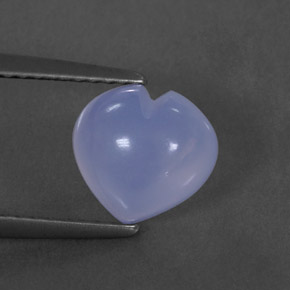 Calcedonio naturale blu da 1,83 ct, trasparente, trasparente/traslucido