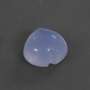 Calcedonio naturale blu da 1,83 ct, trasparente, trasparente/traslucido