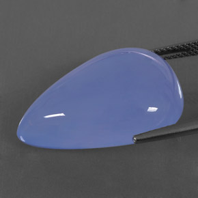 Calcedonio Blu Lavanda naturale da 24.88 ct, Trasparente, Trasparente/Traslucido