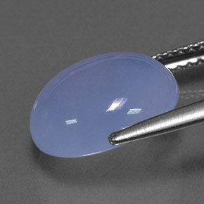 Calcedonio naturale blu da 4,79 ct, trasparente, trasparente/traslucido